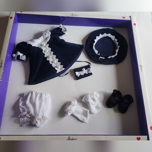 Elegant Navy and White Doll Outfit Set